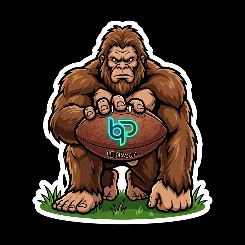 Bigfeet Mascot in Football Uniform